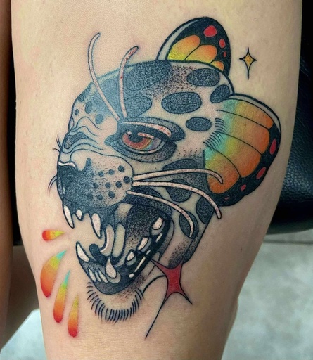 Cat 10 — tattoo by Cat Allwood, Dawnbringer Tattoo, Kansas City