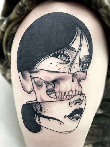 Cat 02 — tattoo by Cat Allwood, Dawnbringer Tattoo, Kansas City