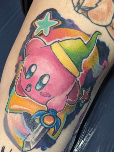 KIRBY KNEE — tattoo by Colly Gutz, Dawnbringer Tattoo, Kansas City