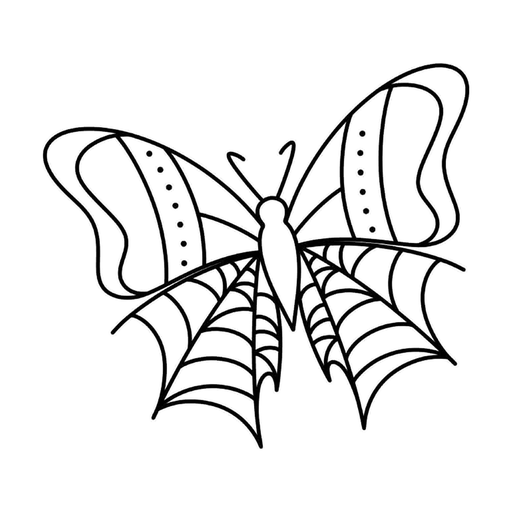 Cobweb butterfly, flash tattoo design by Lily Spade, Dawnbringer Tattoo, Kansas City